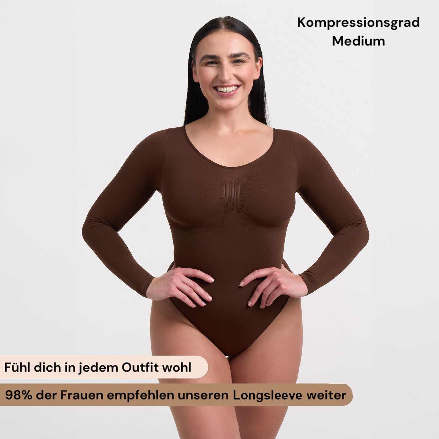 Body Sculpting Shapewear de manga larga con braguita