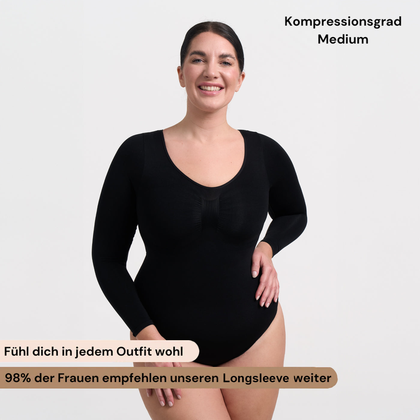 Body Sculpting Shapewear de manga larga con braguita