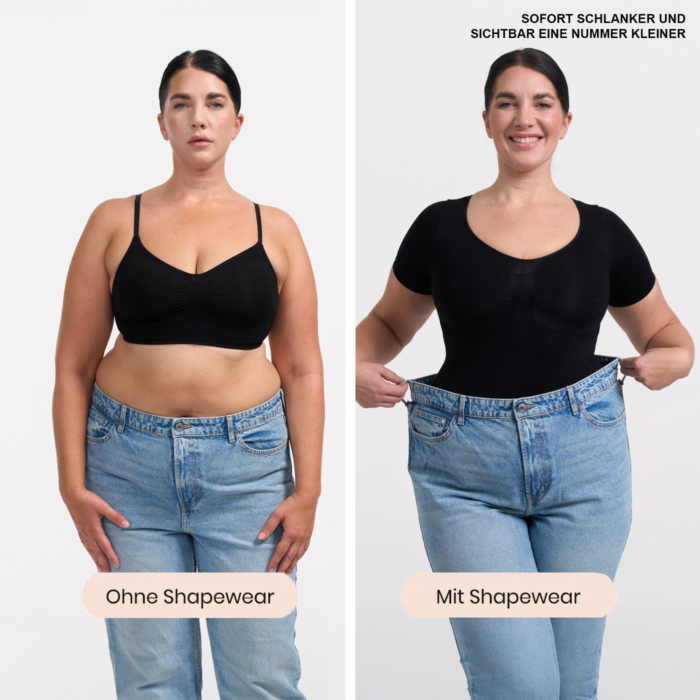 Body Sculpting Shapewear Camiseta con braguita
