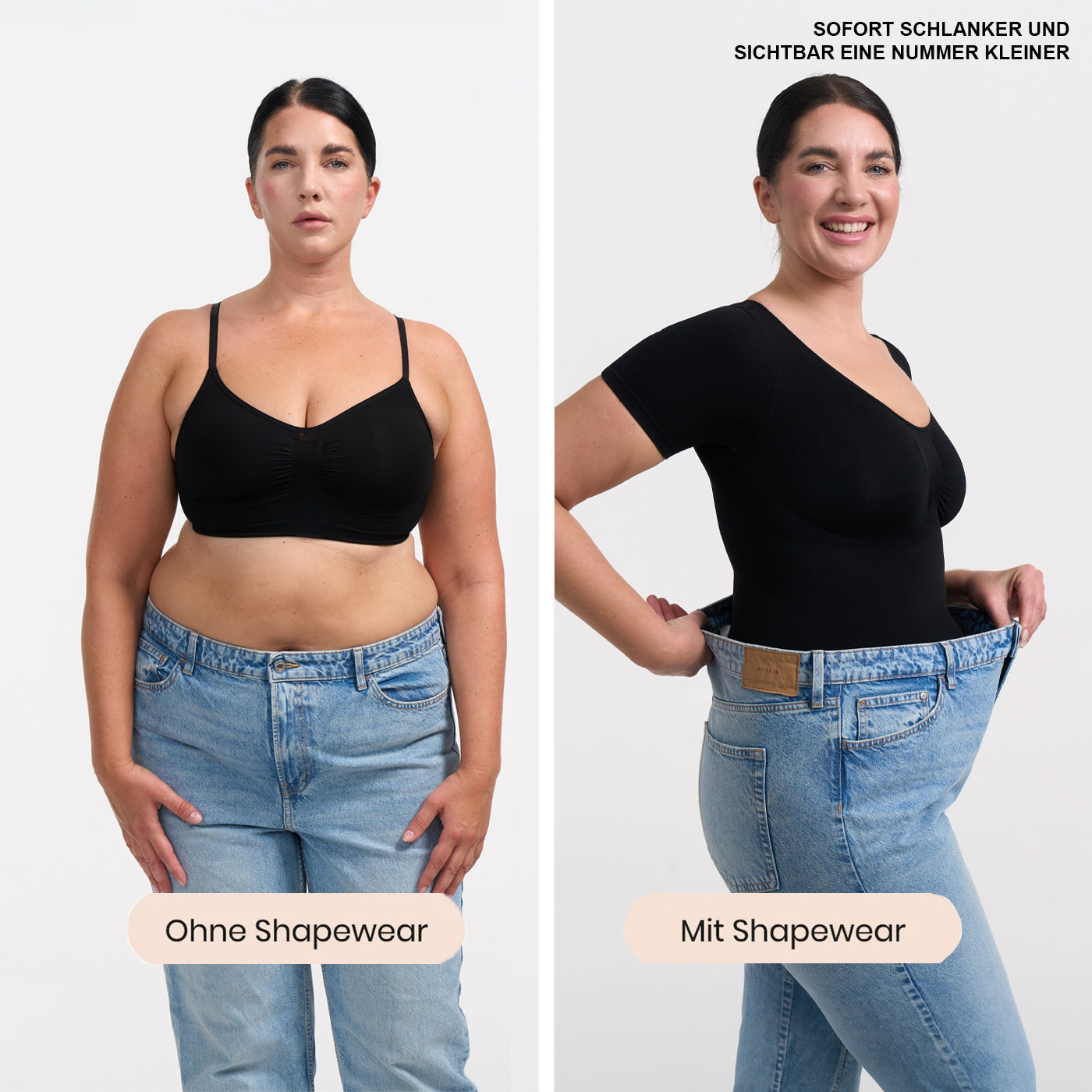 Body Sculpting Shapewear Camiseta con braguita