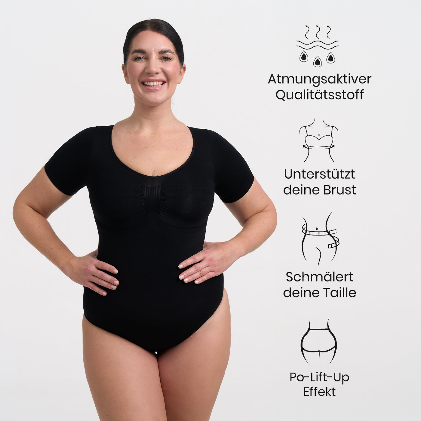 Body Sculpting Shapewear Camiseta con braguita