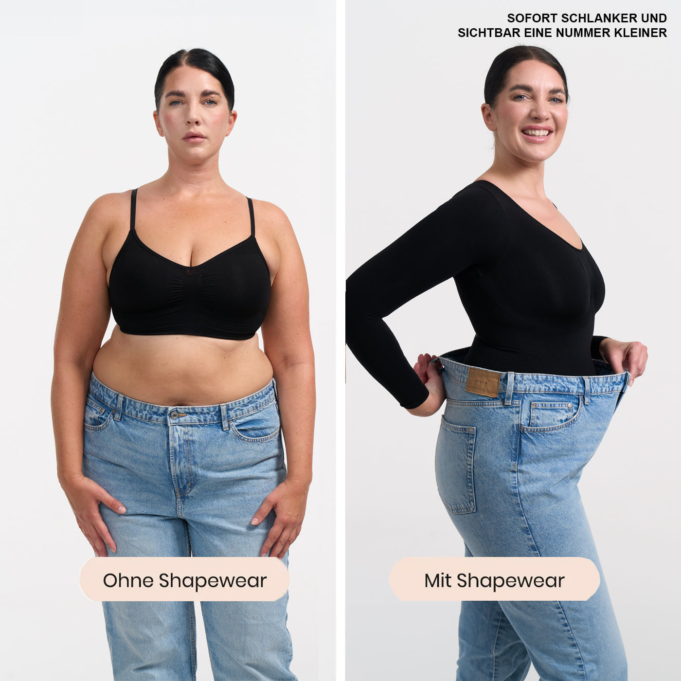 Body Sculpting Shapewear de manga larga con braguita