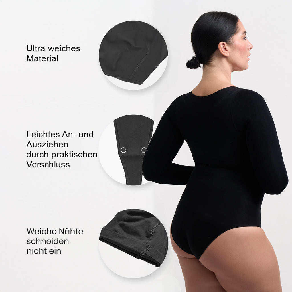Body Sculpting Shapewear de manga larga con braguita