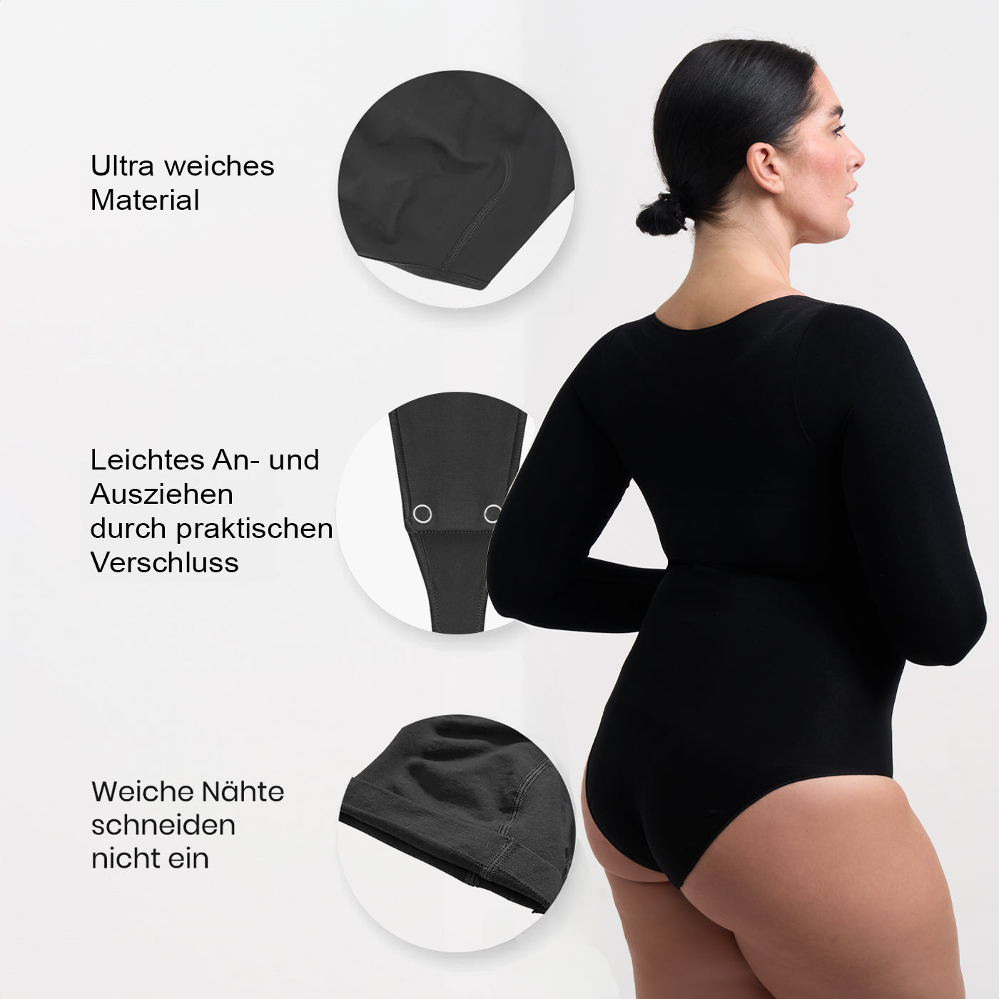 Body Sculpting Shapewear de manga larga con braguita