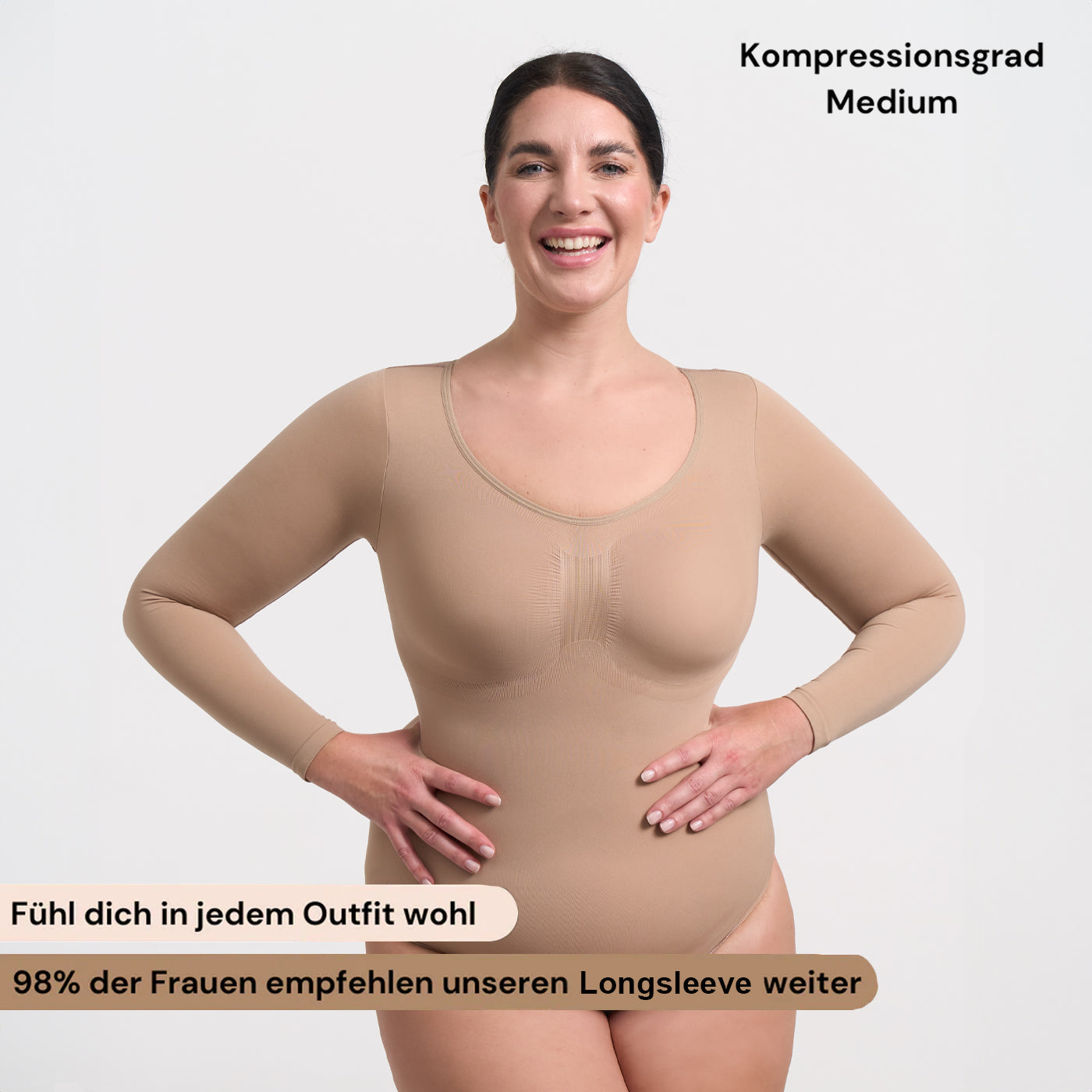 Body Sculpting Shapewear de manga larga con braguita